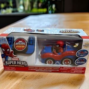Spider Man Remote Control Car NEW Marvel Super Hero Adventures RC Red Blue